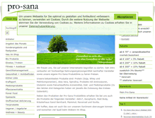 Tablet Screenshot of pro-sana.de